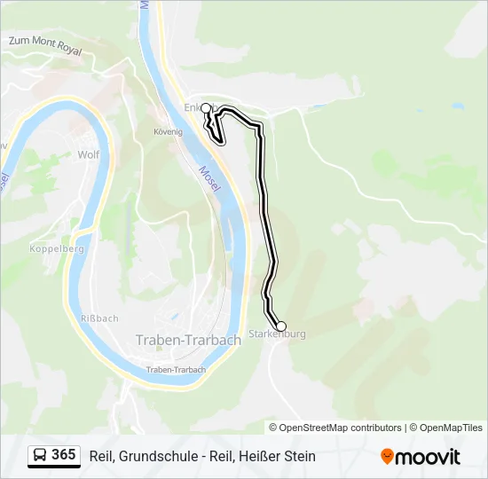 365 Bus Line Map