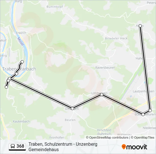 368 Bus Line Map