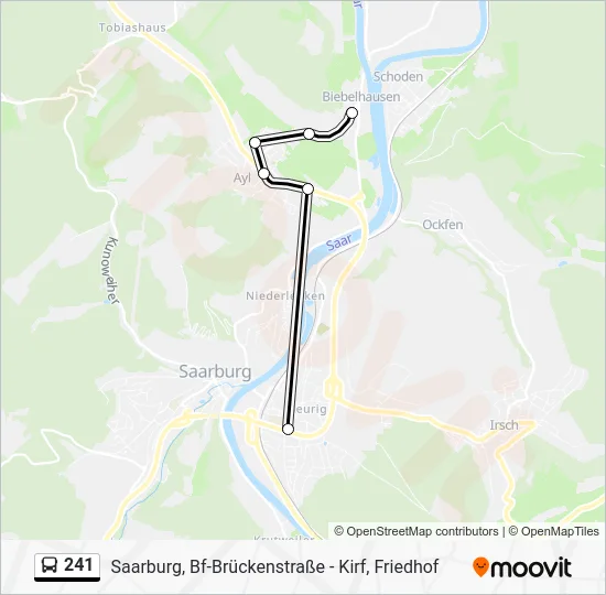 Автобус 241: карта маршрута