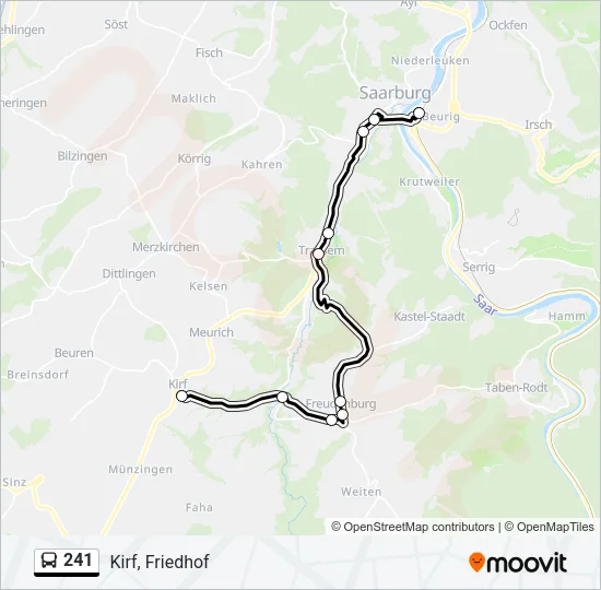 241 Bus Line Map