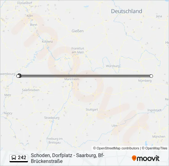 242 Bus Line Map