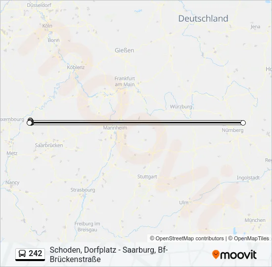 242 Bus Line Map