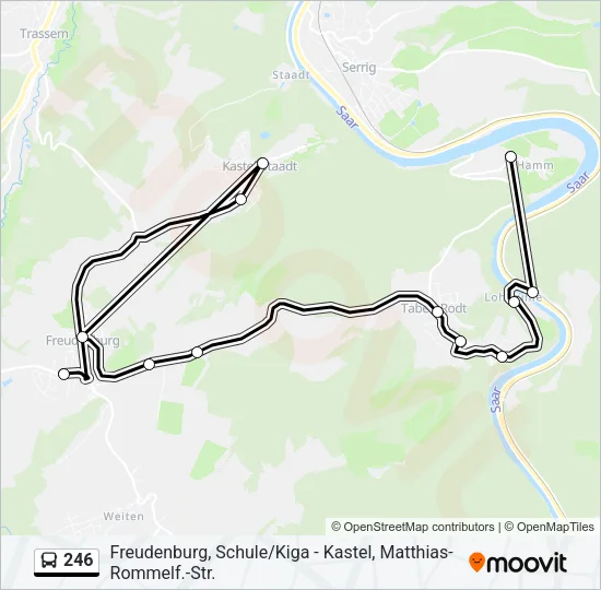 246 Bus Line Map