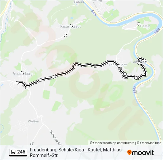246 Bus Line Map