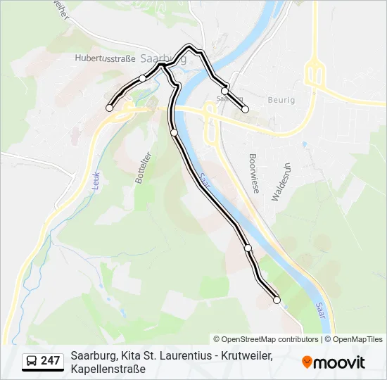 247 Bus Line Map