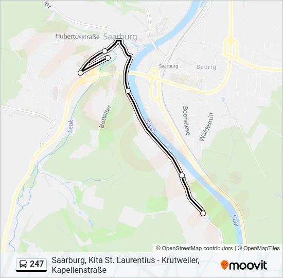 247 Bus Line Map