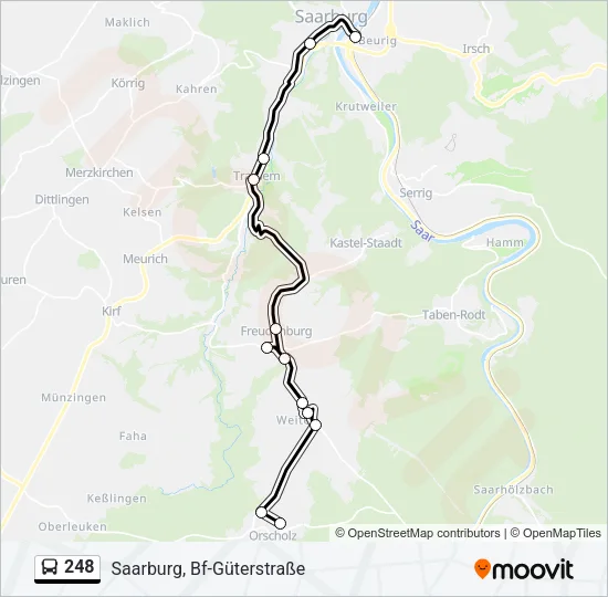 248 Bus Line Map