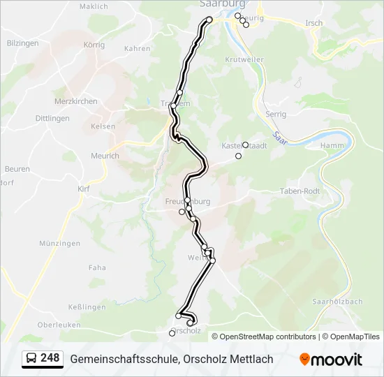 248 Bus Line Map