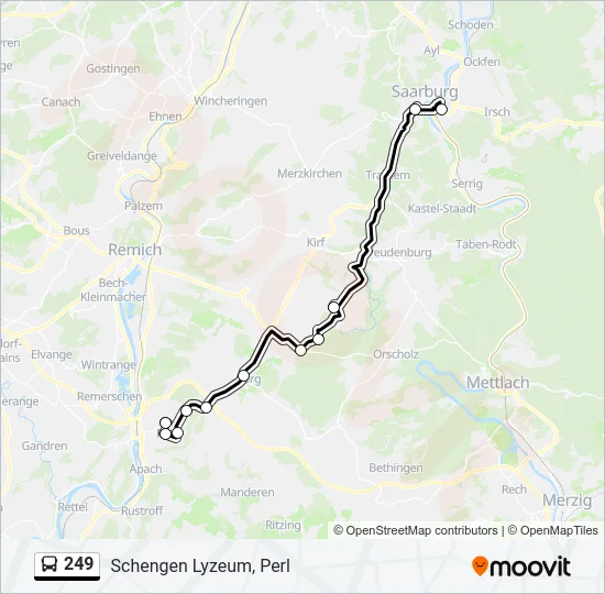 249 Bus Line Map