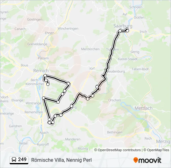 249 Bus Line Map