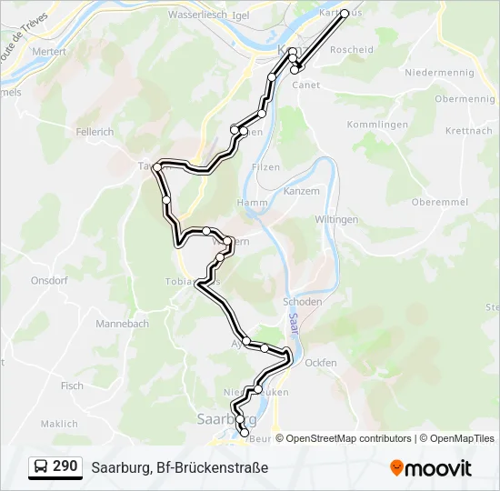 290 Bus Line Map