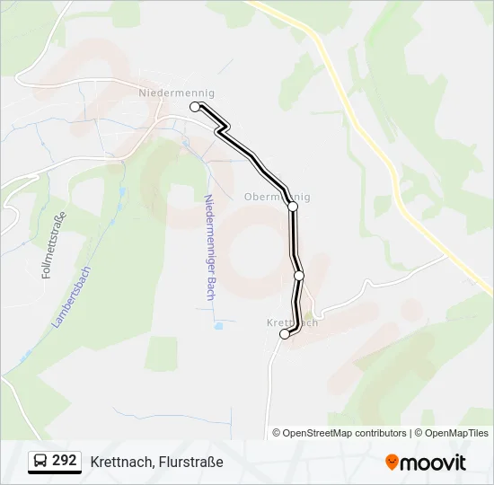 292 Bus Line Map