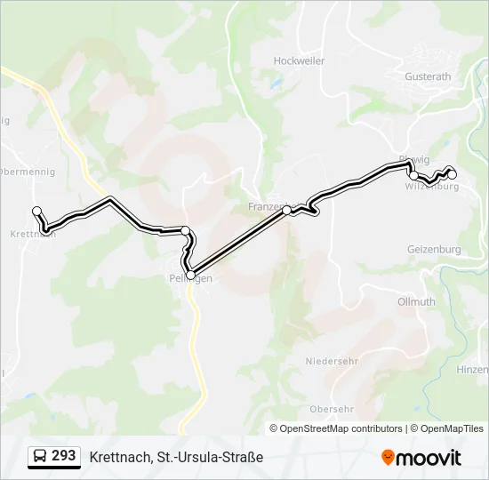 293 Bus Line Map