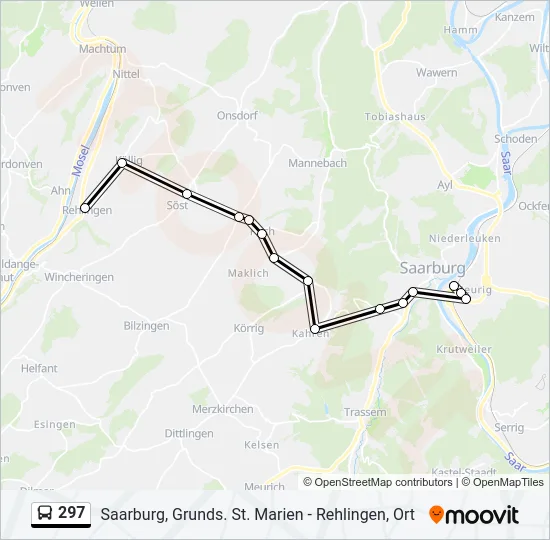 297 Bus Line Map
