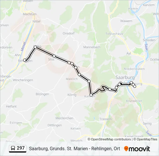 297 Bus Line Map