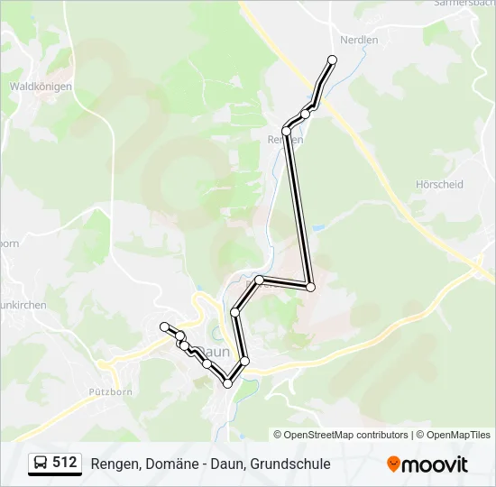 512 Bus Line Map