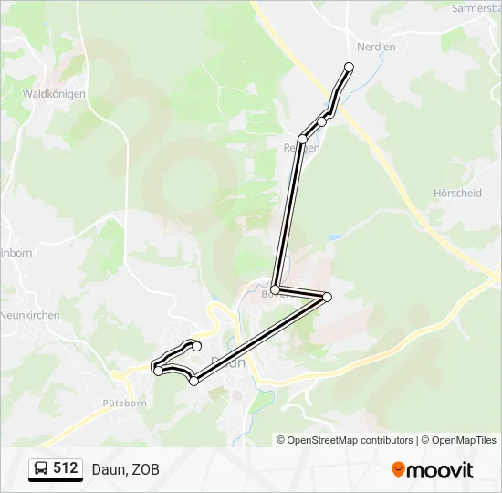 512 Bus Line Map