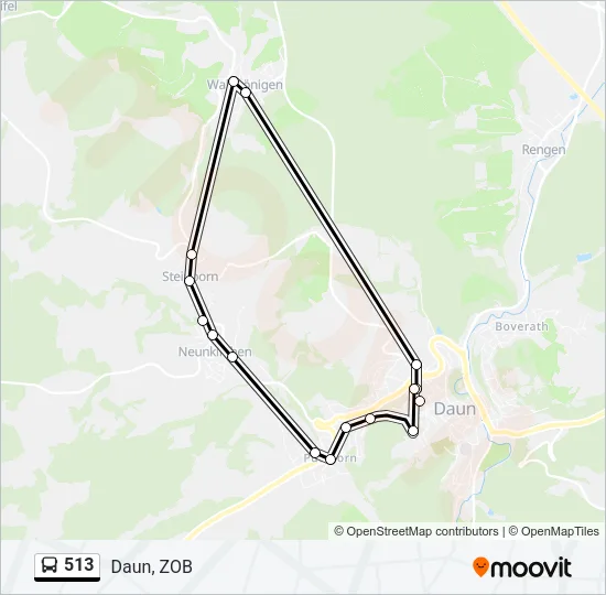 513 Bus Line Map