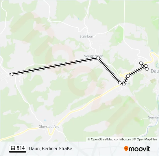 514 Bus Line Map