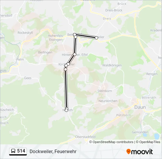 514 Bus Line Map