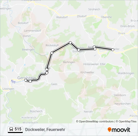515 Bus Line Map