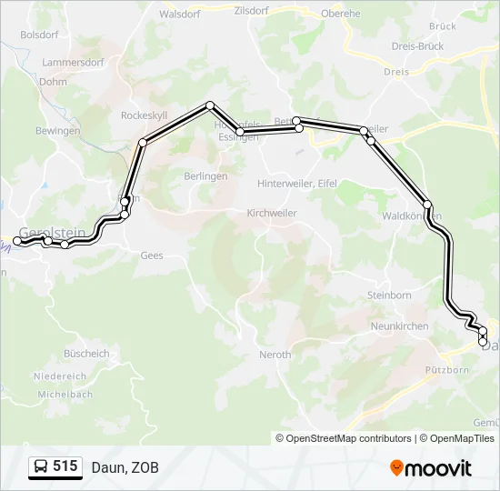515 Bus Line Map