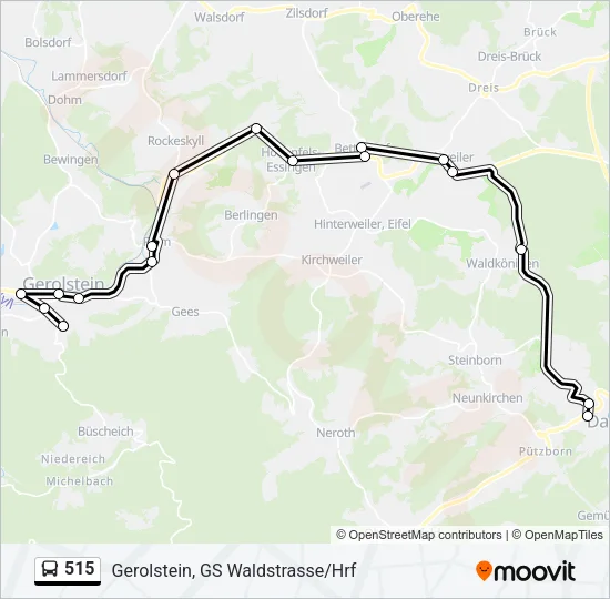 515 Bus Line Map