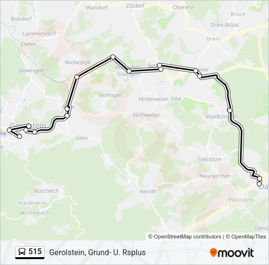 515 Bus Line Map