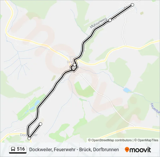 516 Bus Line Map