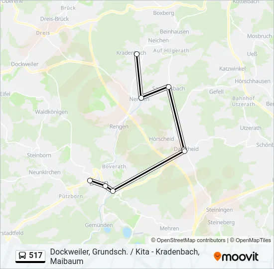 517 Bus Line Map