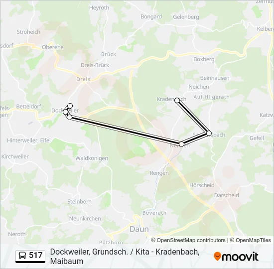 517 Bus Line Map