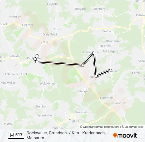 517 Bus Line Map