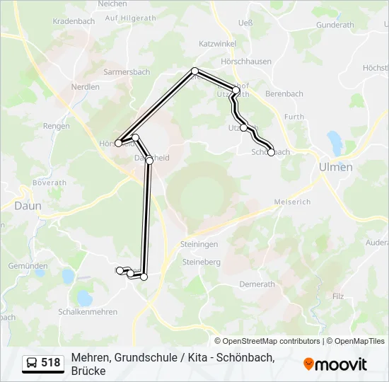 518 Bus Line Map