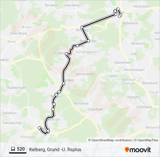 520 Bus Line Map