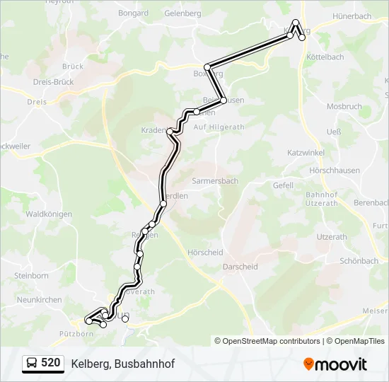 520 Bus Line Map