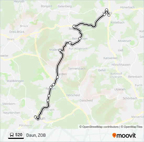 520 Bus Line Map