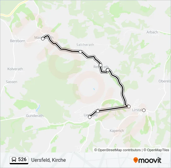 526 Bus Line Map