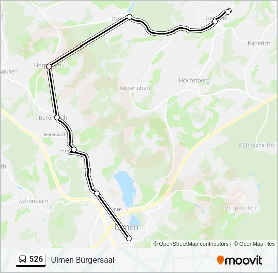 526 Bus Line Map