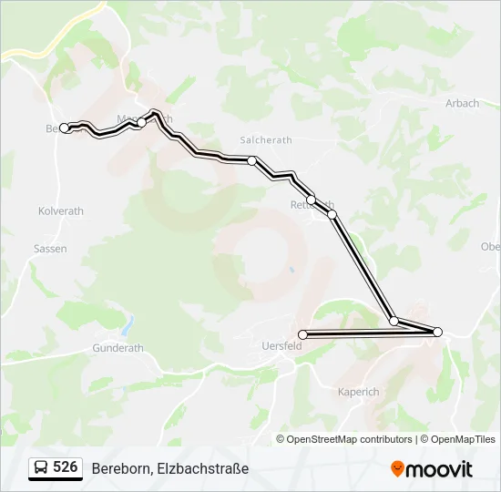 526 Bus Line Map