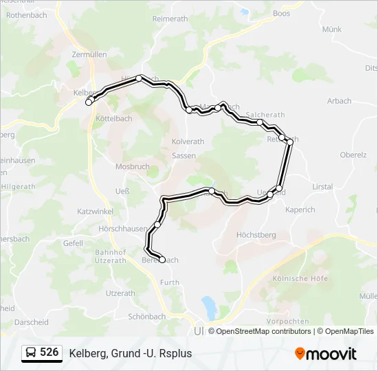 526 Bus Line Map