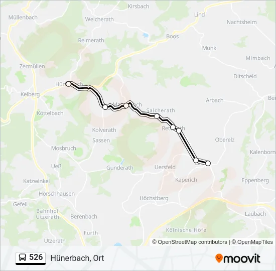 526 Bus Line Map