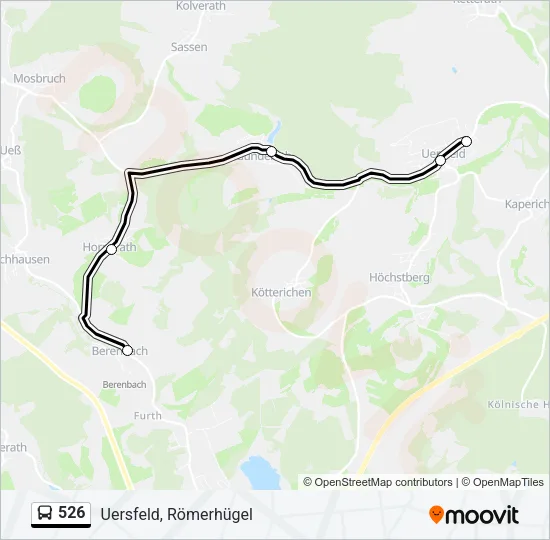 526 Bus Line Map