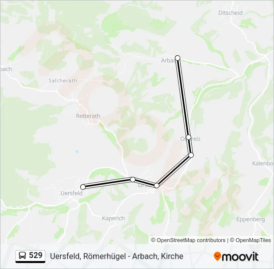 529 Bus Line Map