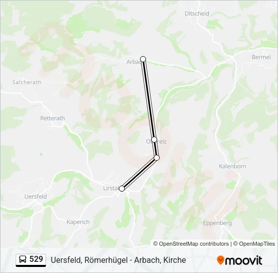 529 Bus Line Map
