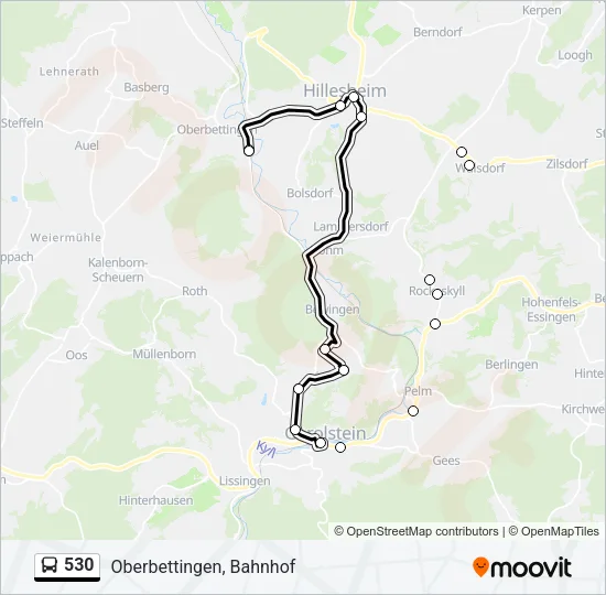 530 Bus Line Map