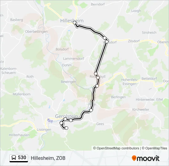 530 Bus Line Map