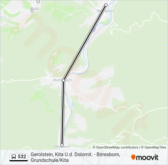 532 Bus Line Map