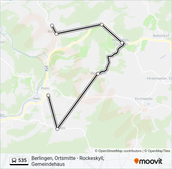 535 Bus Line Map