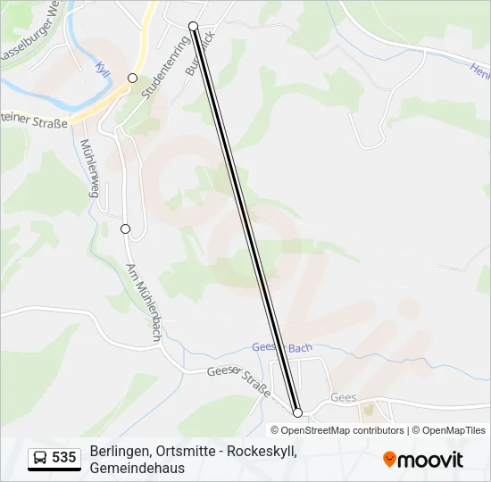 535 Bus Line Map
