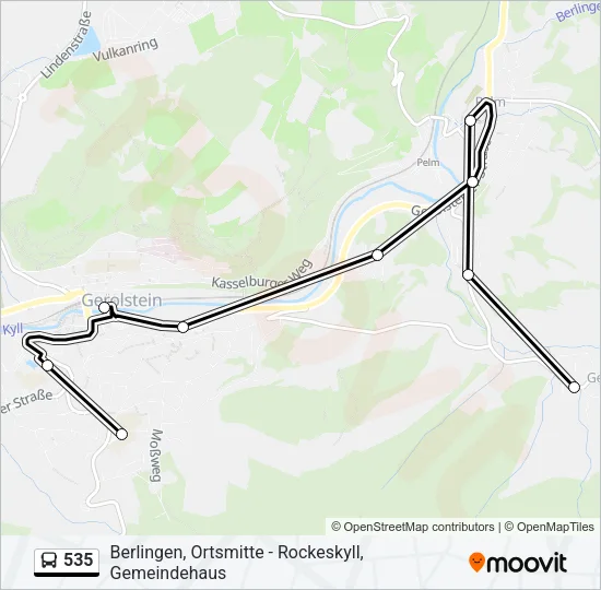 535 Bus Line Map